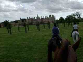 Hacking out past Burghley House!